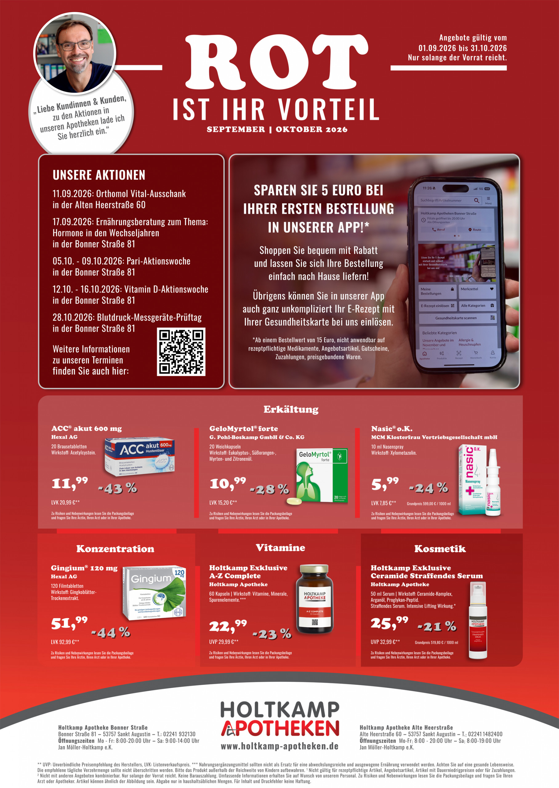 Angebotsflyer aus den Holtkamp Apotheken