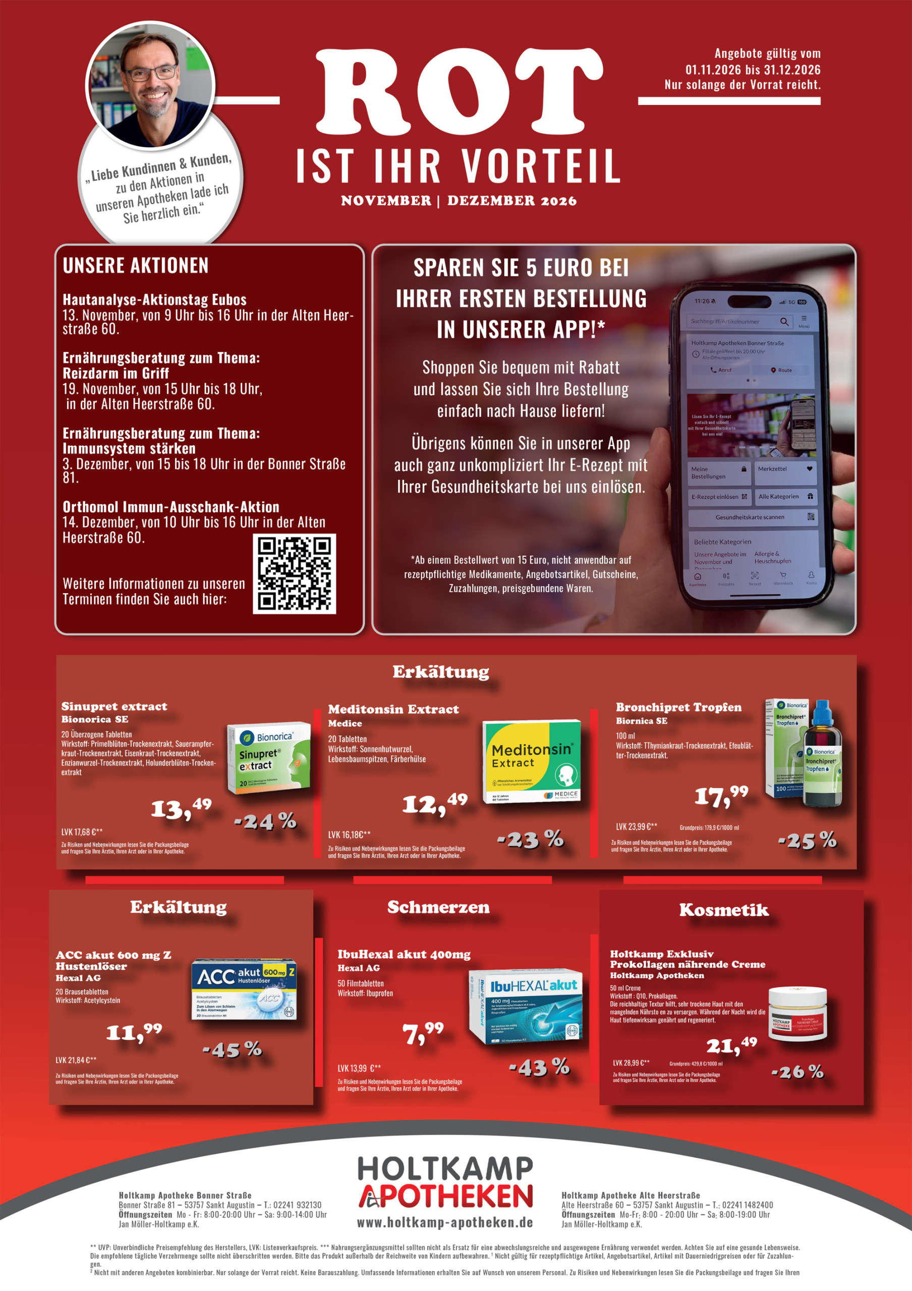 Angebotsflyer aus den Holtkamp Apotheken